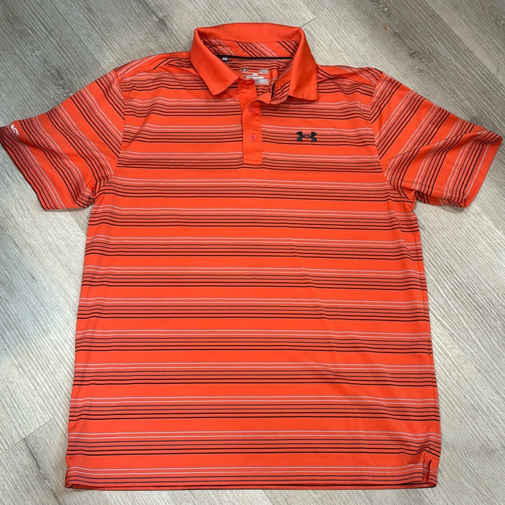 Under Armour Men's Striped Polo Shirt - Red